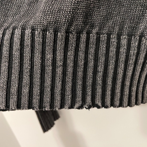 Woolrich Vintage Full Zip Sweater Grey Distressed - Picture 9 of 11